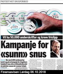 Opprop: Ja, til tobakksfri snus i Norge!
